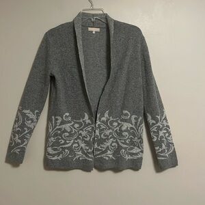 Benedetta B Italy Cardigan Open Artsy Feminine Romantic Neutral Soft Cozy Wool S